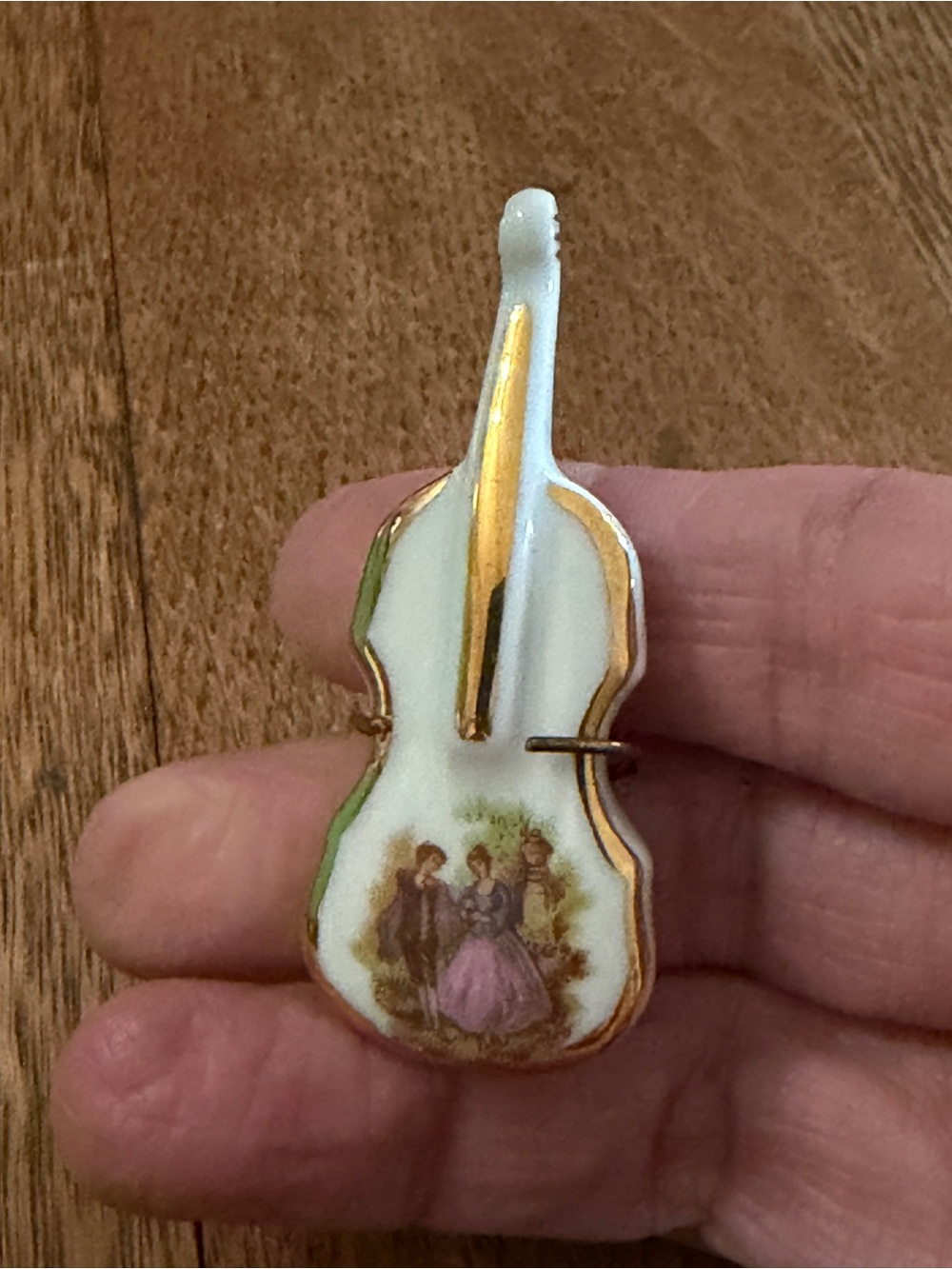 Limoges White Porcelain Violin